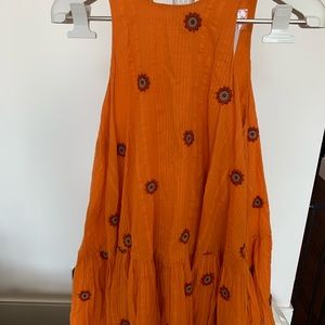 NEW (never worn with tags) urban outfitters orange mini dress size M